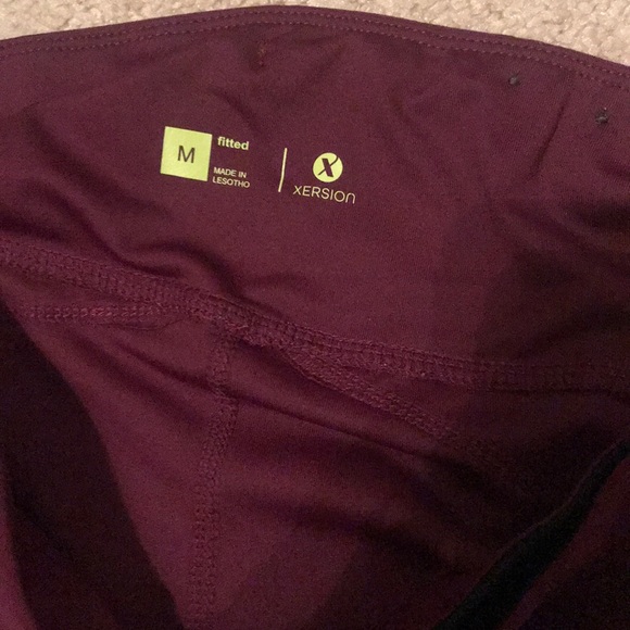 Maroon leggings. Size medium. - Picture 3 of 3